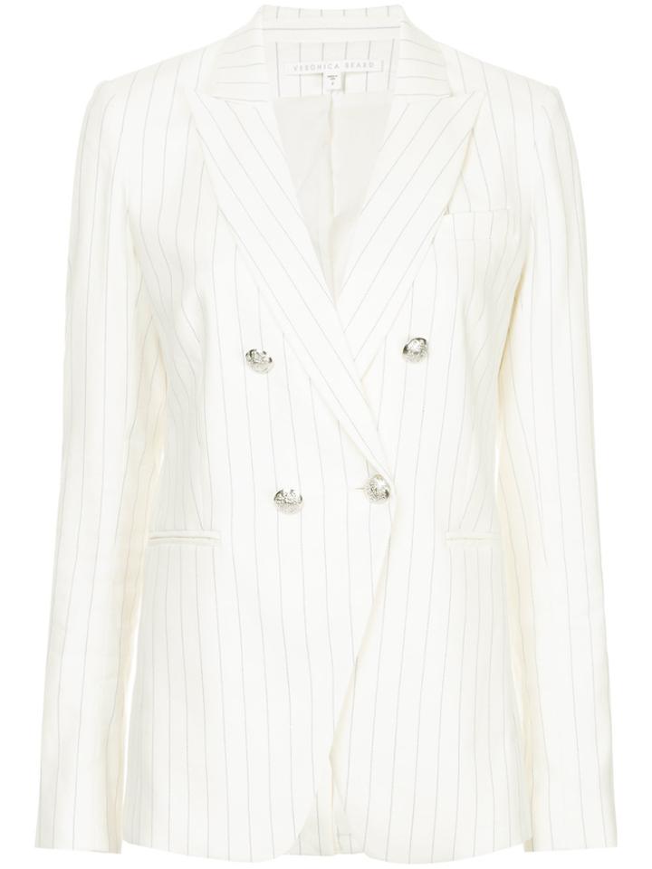 Veronica Beard Apollo Striped Blazer - White