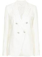 Veronica Beard Apollo Striped Blazer - White