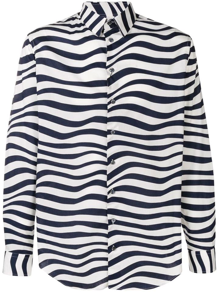 Giorgio Armani Zebra Print Shirt - White