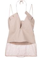 A.f.vandevorst - Fitted Tank Top - Women - Silk/cotton/viscose - 38, Nude/neutrals, Silk/cotton/viscose