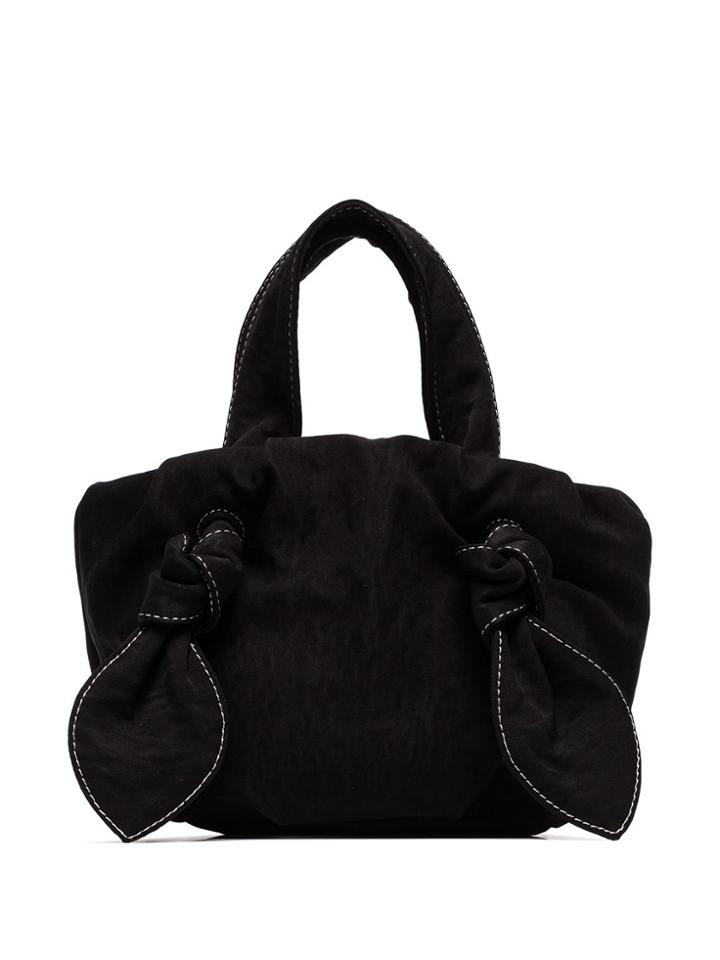 Staud Ronnie Crinkled Twill Tote Bag - Black