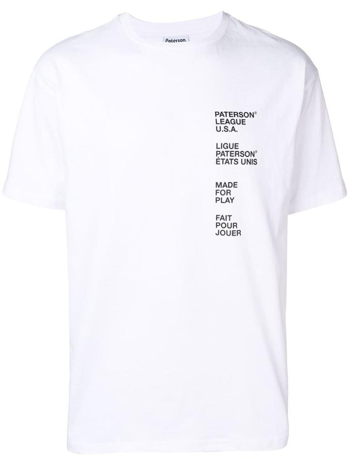 Paterson. Logo T-shirt - White