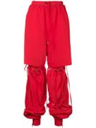 Y / Project Detachable Botton Trousers - Red