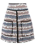 See By Chloé Tweed Fringed Skirt, Women's, Size: 42, Cotton/acrylic/polyamide/other Fibers