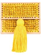 0711 Copacabana Small Woven Clutch - Yellow