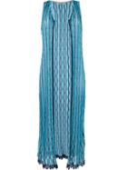 Cecilia Prado Long Knit Gilet, Women's, Size: G, Blue, Viscose