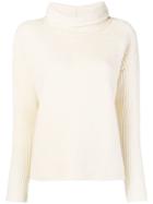 Fabiana Filippi Ribbed Turtleneck Sweater - Nude & Neutrals