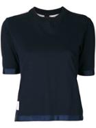 Thom Browne Pique Sheer Back Short Sleeve Tee Shirt - Blue