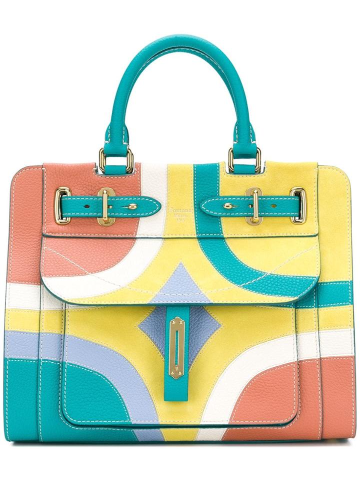 Fontana Colour Block Tote Bag - Yellow