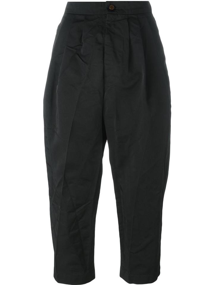 Comme Des Garçons Comme Des Garçons Draped Detail Cropped Trousers