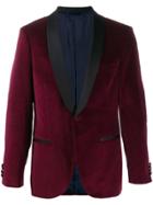 Mp Massimo Piombo Velvet-effect Single-breasted Blazer - Red