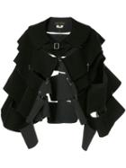 Comme Des Garçons Pre-owned Pin-detail Flared Jacket - Black