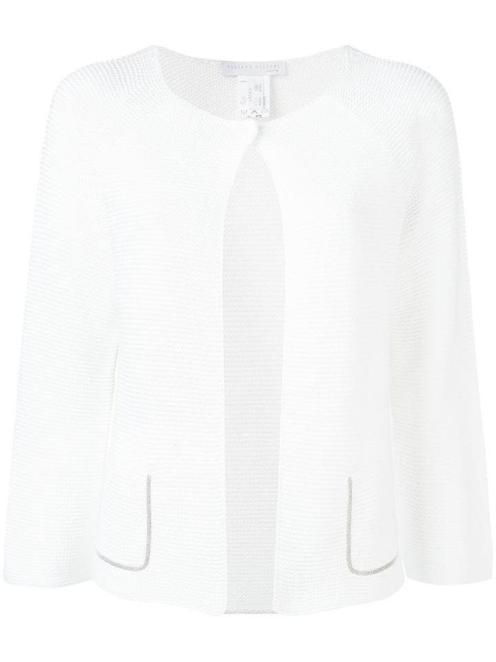 Fabiana Filippi - Boxy Cardigan - Women - Cotton - 44, White, Cotton