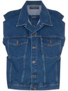 Y / Project Denim Sleeveless Jacket - Blue
