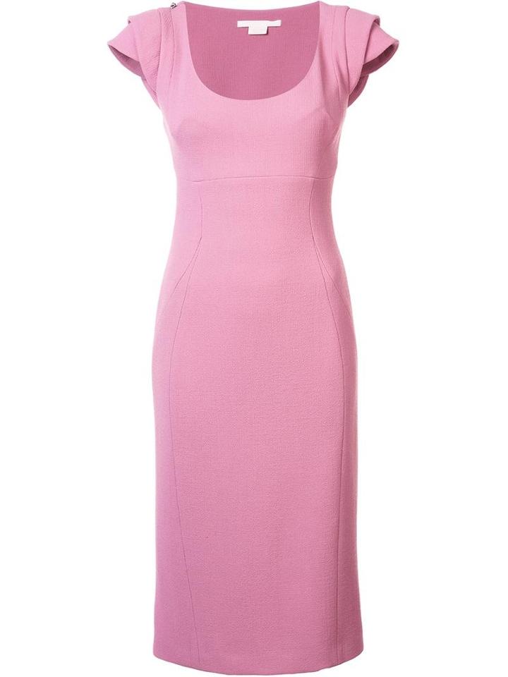 Antonio Berardi Off-centre Rear Zip Dress, Women's, Size: 42, Pink/purple, Virgin Wool