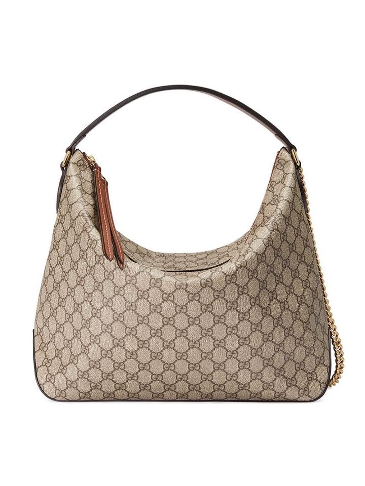Gucci Gg Supreme Canvas Hobo - Neutrals