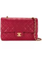 Chanel Vintage Small Cc Dual Flap Bag, Women's, Red