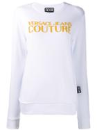 Versace Jeans Couture Caviar Logo Sweatshirt - White