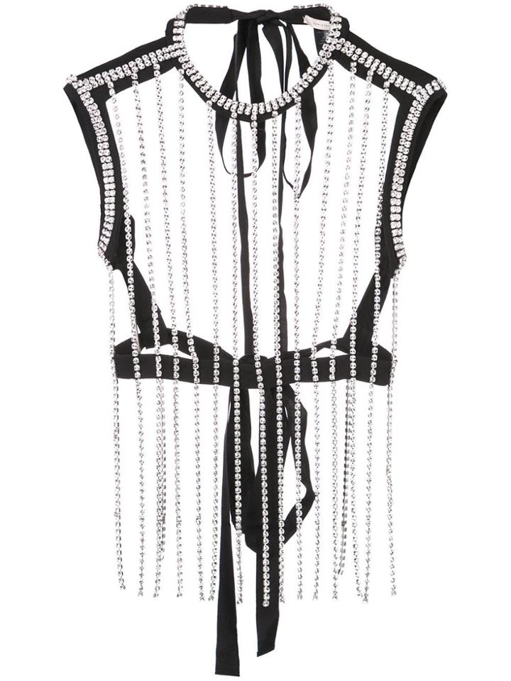 Christopher Kane Crystal-embellished Harness - Black