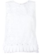 Capucci Embroidered Tank Top, Women's, Size: 44, White, Cotton