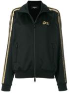 Dsquared2 Sequin Trim Track Top - Black