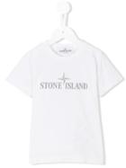 Stone Island Kids Print T-shirt, Toddler Boy's, Size: 4 Yrs, White