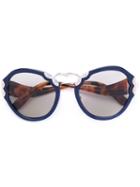 Prada Eyewear - Oversized Sunglasses - Women - Acetate/metal - 54, Brown, Acetate/metal