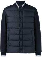 Herno Quilted-panel Bomber Jacket - Blue