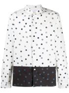Ps Paul Smith Dotted Colour Block Shirt - White