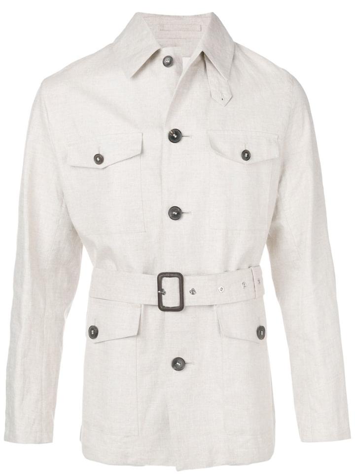 Mackintosh Natural Storm System Linen Safari Jacket Gm-132b - Neutrals