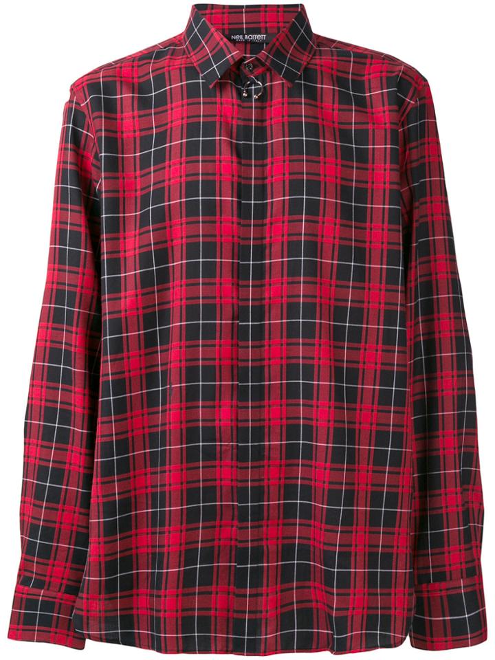 Neil Barrett Plaid Shirt - Red