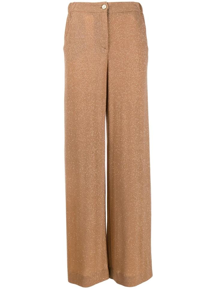 Just Cavalli Metallic Palazzo Pants - Neutrals