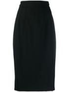 Dolce & Gabbana Straight Fit Knee-length Skirt - Black