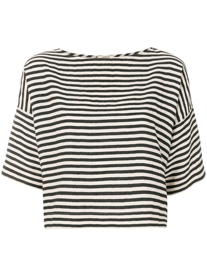 Bellerose Striped Half Sleeve Tee - Nude & Neutrals