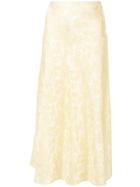 Markarian Embroidered Daisy Skirt - Yellow