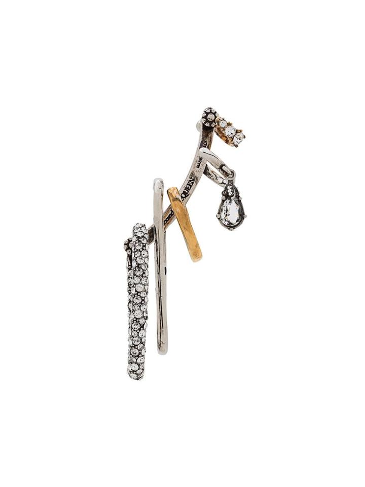 Alexander Mcqueen Multi-hoop Ear Cuff - Silver