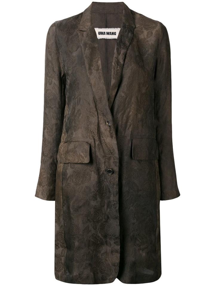 Uma Wang Fitted Jacquard Blazer - Brown