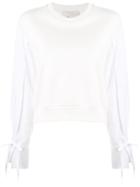 3.1 Phillip Lim Tie Sleeve Sweatshirt - White