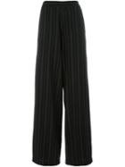 Société Anonyme Striped 'marlene' Trousers, Women's, Size: 42, Black, Viscose/wool