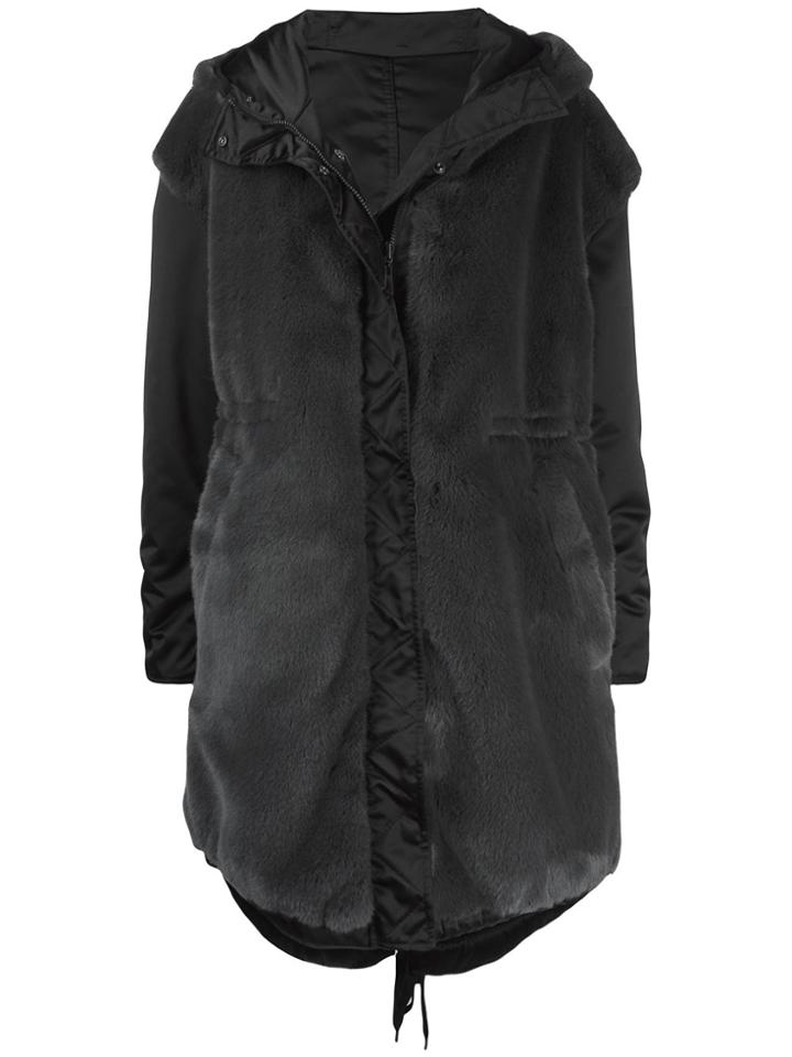 Nº21 Reversible Oversized Parka Coat - Black