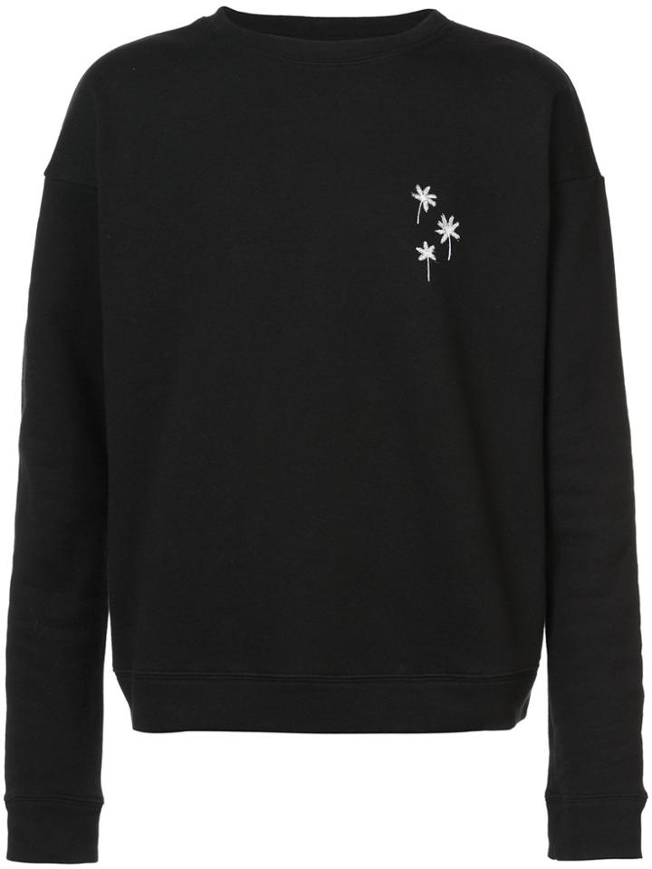 The Elder Statesman Embroidered Sweatshirt - Black