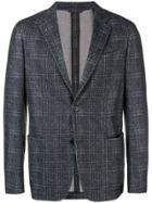 Ermenegildo Zegna Checked Printed Jacket - Blue