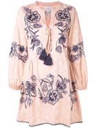 Misa Los Angeles Embroidered Peasant Blouse - Pink