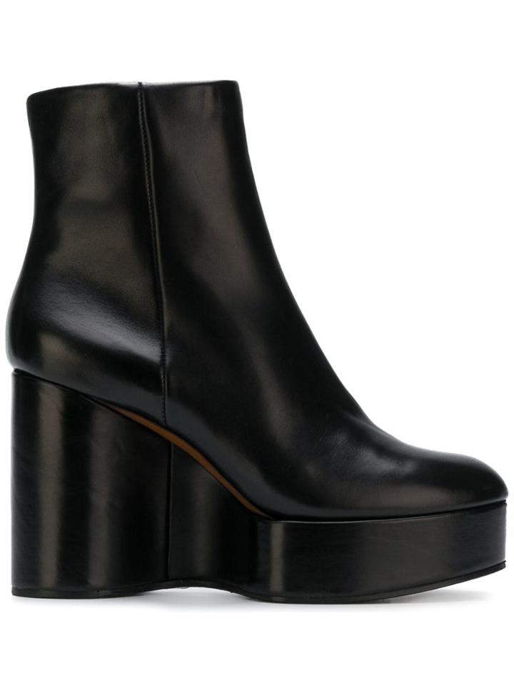 Clergerie Clergerie 307426 1111 Black Gold Leather/fur/exotic