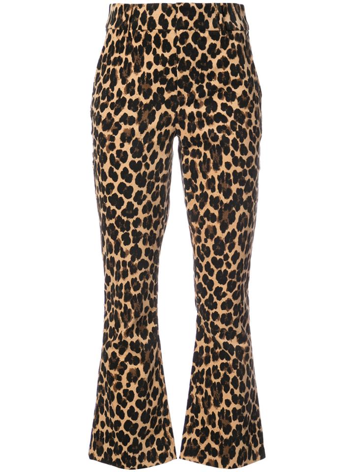 Frame Denim Cheetah Print Flared Trousers - Multicolour