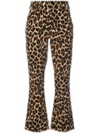 Frame Denim Cheetah Print Flared Trousers - Multicolour
