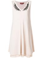 Max Mara Studio Beaded Layered Dress - Pink & Purple