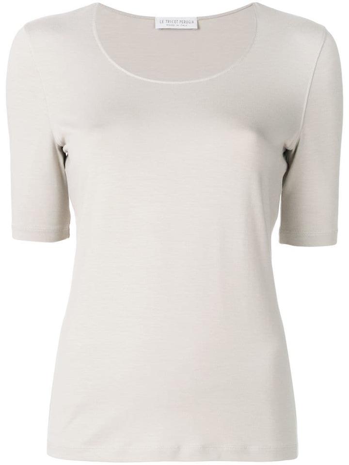 Le Tricot Perugia Classic Short-sleeve T-shirt - Neutrals