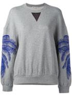 Stella Mccartney - Feather Print Sweatshirt - Women - Cotton/polyamide/viscose - 38, Grey, Cotton/polyamide/viscose