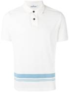 Stone Island - Striped Hem Polo Shirt - Men - Cotton - Xl, White, Cotton
